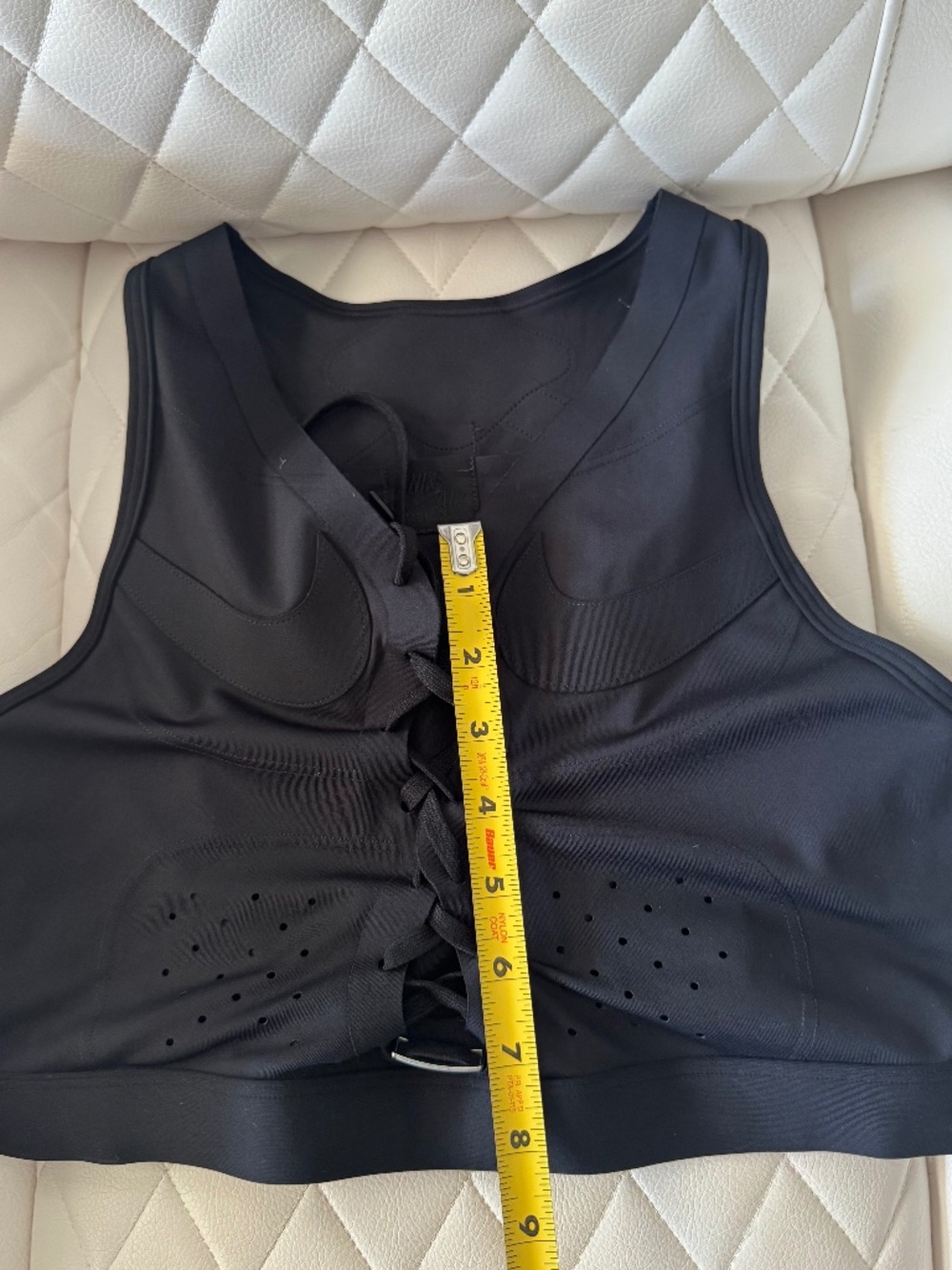 Nike Air Black Lace-Up Cropped Tank Top Women's Size Large - Picture 10 of 12